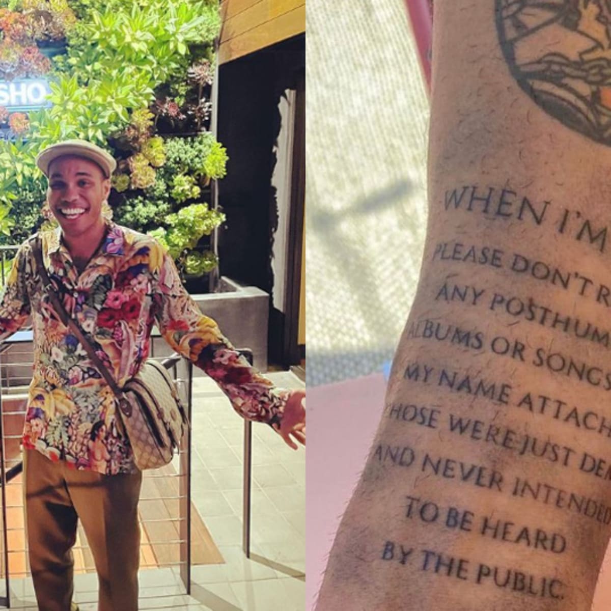Anderson Paak gets tat warning people not to release his music posthumously