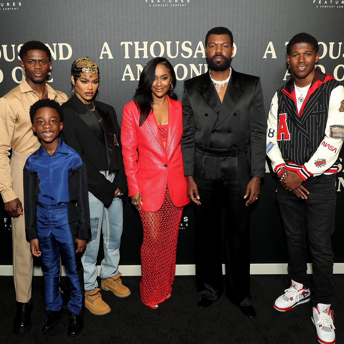 Teyana Taylor and Her Kids at A Thousand and One Premiere