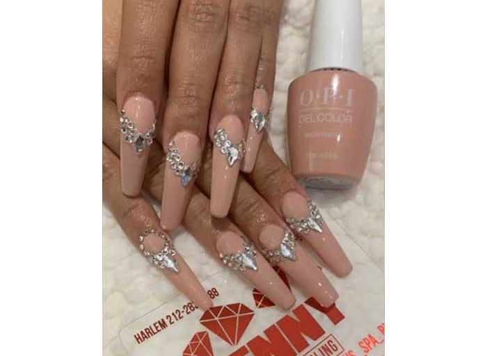 Get the Look: Cardi B’s ’90s Updo & Bedazzled Nails for the Grammys