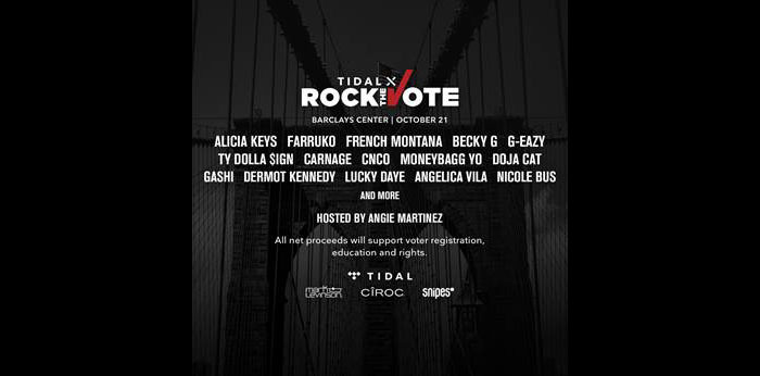 TIDAL X Rock the Vote Aims to Increase Voter Registration