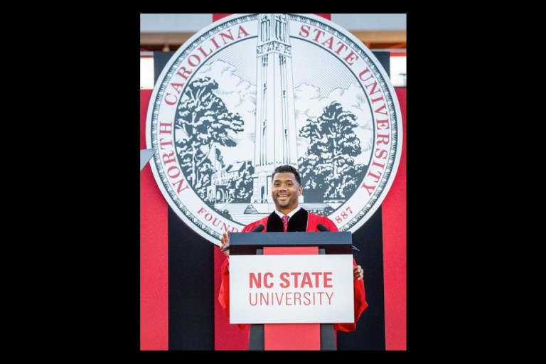 Russell Wilson Delivers Commencement Speech for NC State [VIDEO]