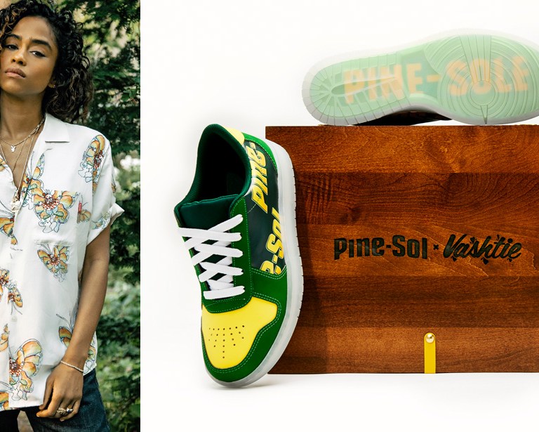 Everything You Need to Know About Vashtie’s Pine-Sol Sneaker