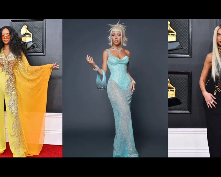 Get the Look: H.E.R.’s, Doja Cat’s & Dua Lipa’s Grammy Manicures