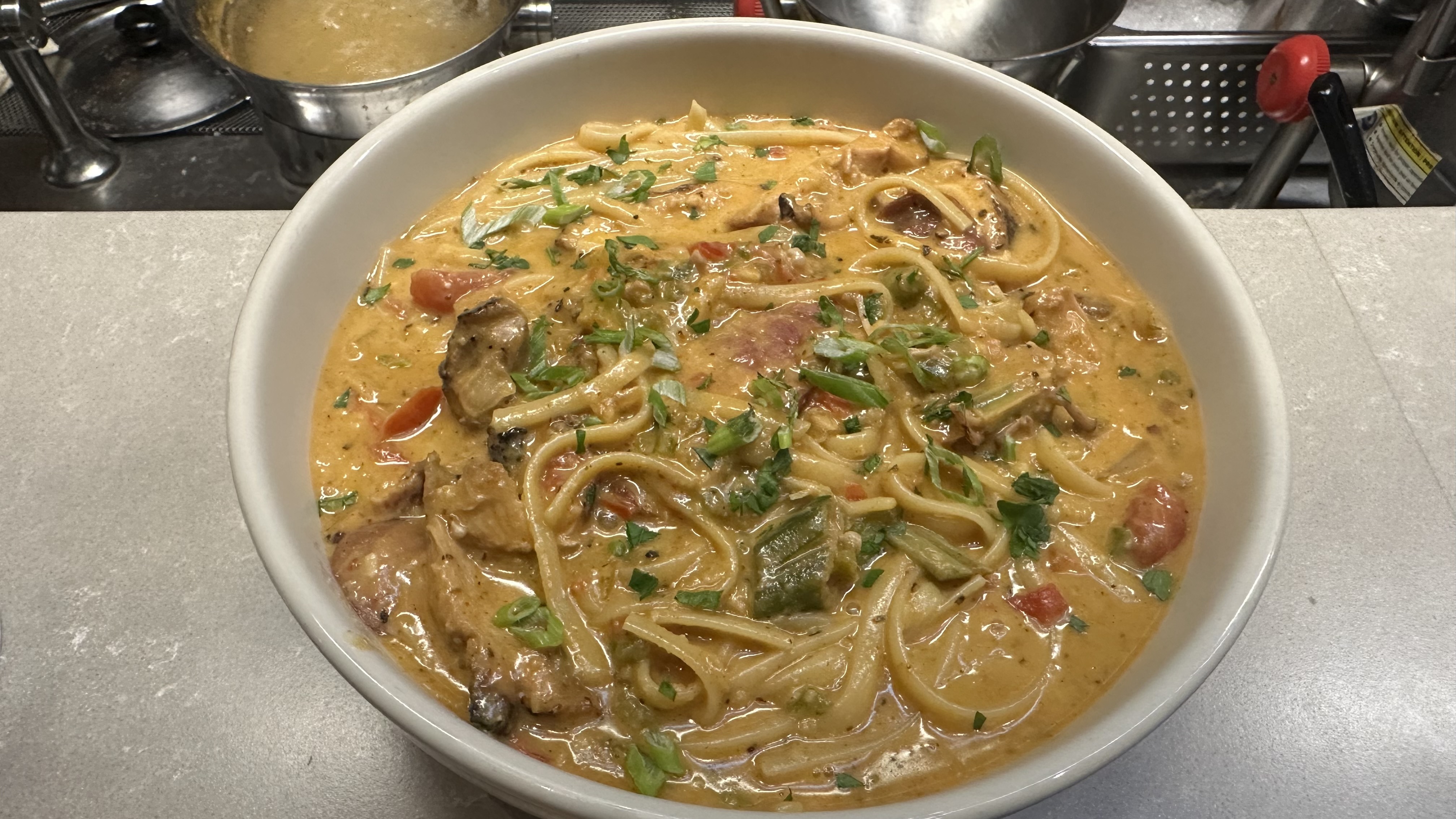 Pasta dinner from Shuck It at Wind Creek Chicago Southland